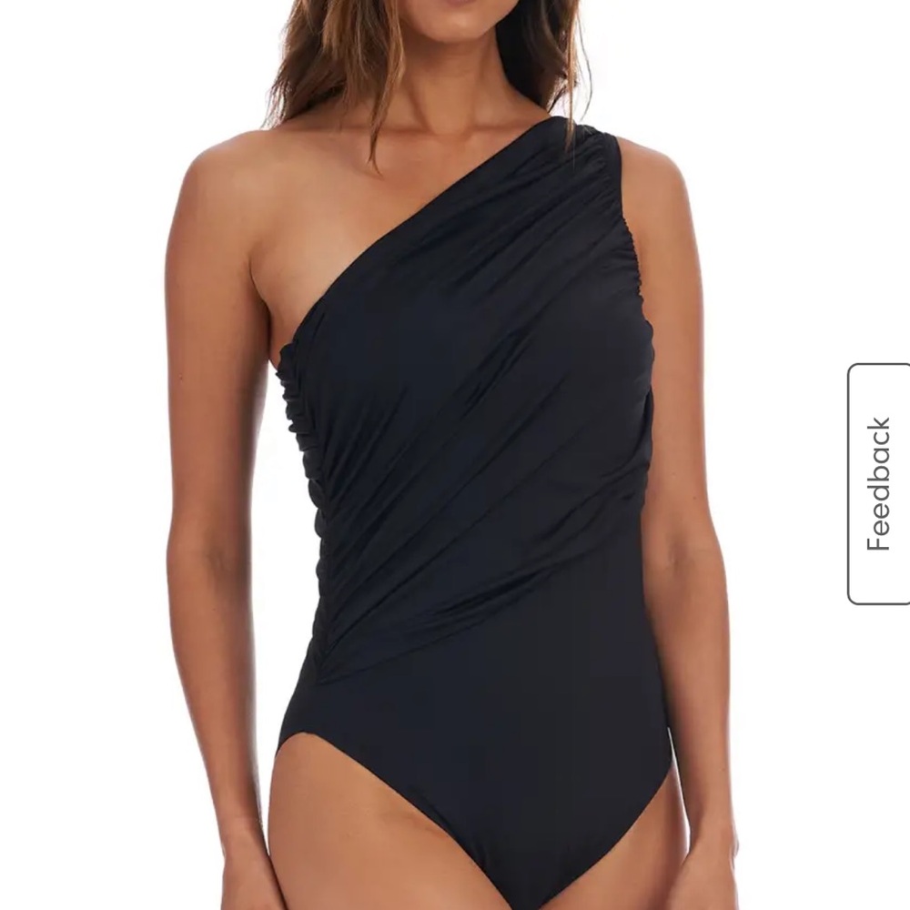 La Blanca Black Asymetrical Swimsuit.  Hardly worn.